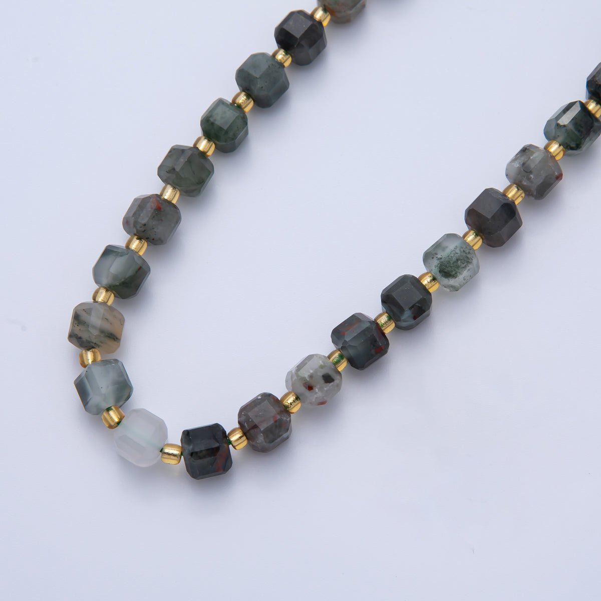 Natural Gemstone 6.5mm Multifaceted Cube Square Beads Strand Finding | WA-A3549 - WA-A3561