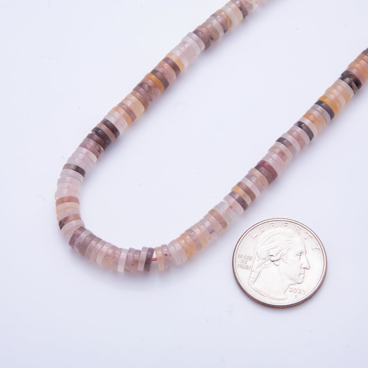 Natural Gemstone Heishi Beads 6mm x 1.5mm Flat Disc Coin Beads Strand Finding | WA-A3598 - WA-A3608