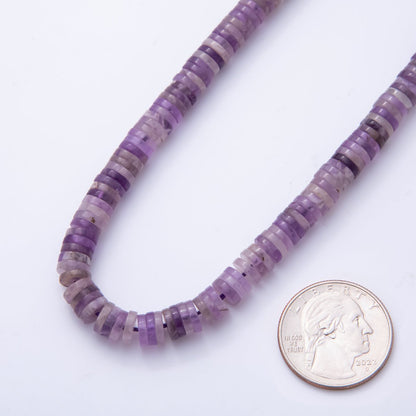 Natural Gemstone Heishi Beads 6mm x 1.5mm Flat Disc Coin Beads Strand Finding | WA-A3598 - WA-A3608