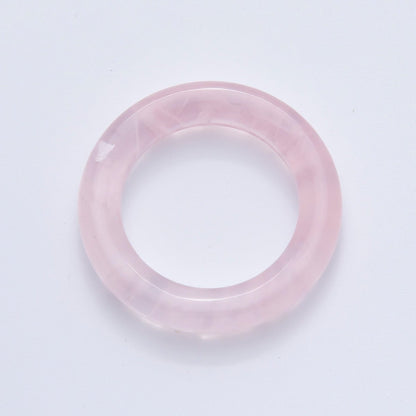 Natural Gemstone Round Ring Smooth Polish Spacer Beads | ZA1227 - ZA1229