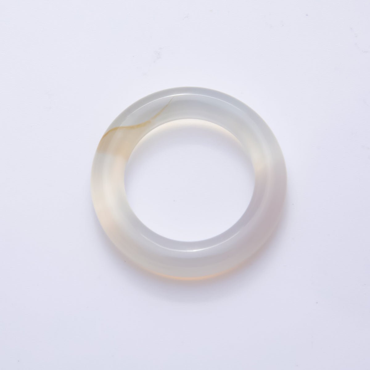 Natural Gemstone Round Ring Smooth Polish Spacer Beads | ZA1227 - ZA1229