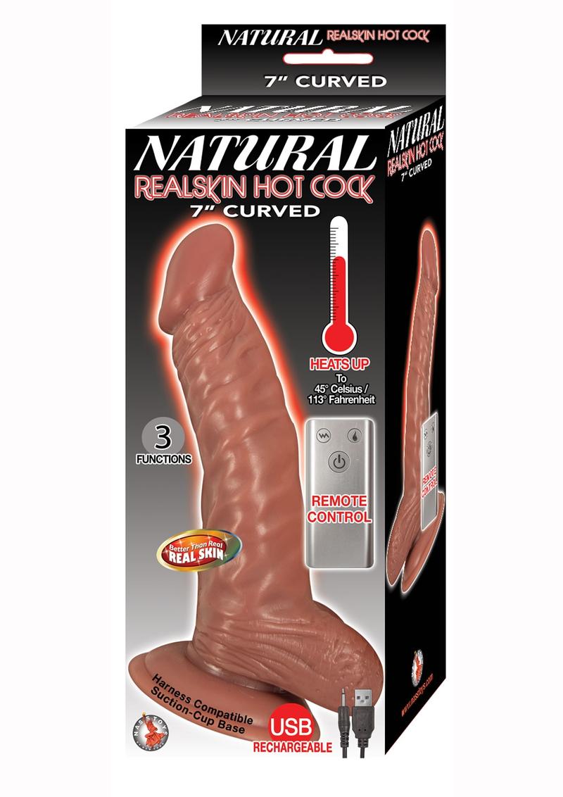 Natural Realskin Hot Cock Curved Realskin Dildo