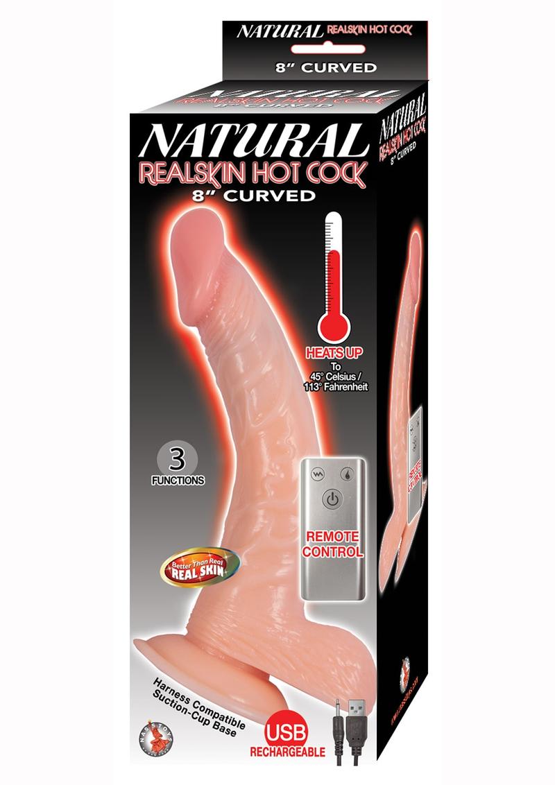 Natural Realskin Hot Cock Curved Realskin Dildo