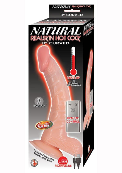 Natural Realskin Hot Cock Curved Realskin Dildo
