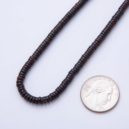 Natural Rondelle Beads Gemstone 4mm x 1.5mm Dark Mixed Color Smooth Beads Strand Finding | WA-A3586 - WA-A3597