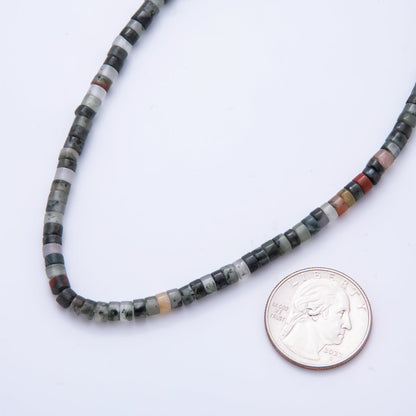 Natural Rondelle Beads Gemstone 4mm x 1.5mm Dark Mixed Color Smooth Beads Strand Finding | WA-A3586 - WA-A3597