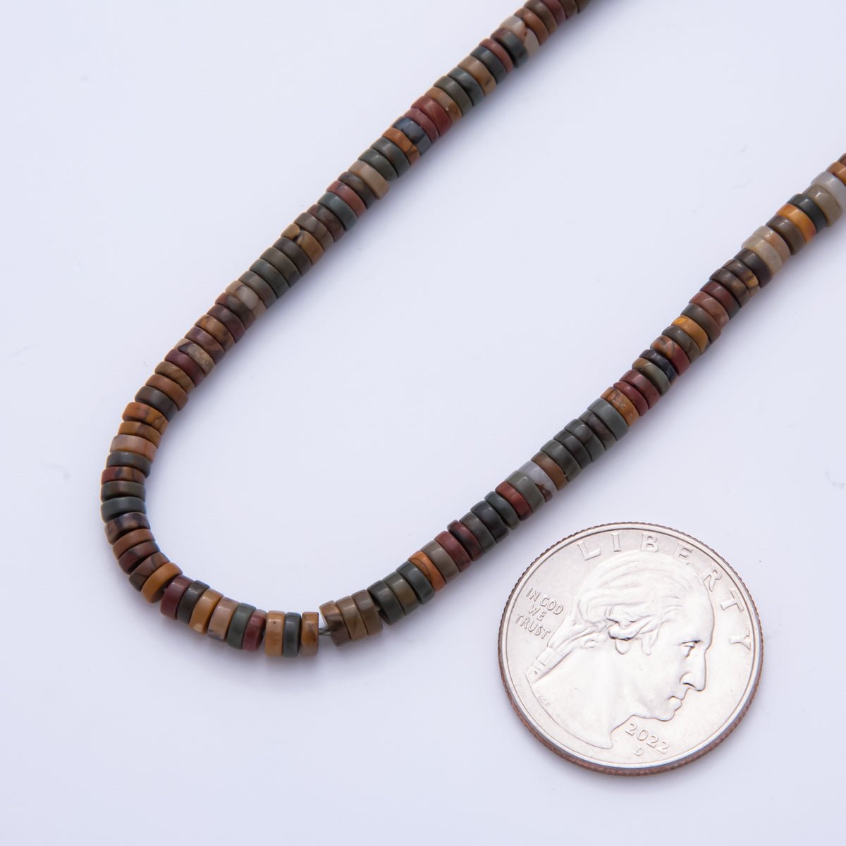 Natural Rondelle Beads Gemstone 4mm x 1.5mm Dark Mixed Color Smooth Beads Strand Finding | WA-A3586 - WA-A3597
