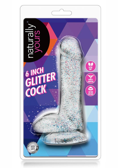 Naturally Yours Glitter Dildo With Balls