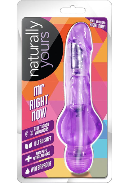 Naturally Yours Mr. Right Now Multi Speed Vibrating Dildo