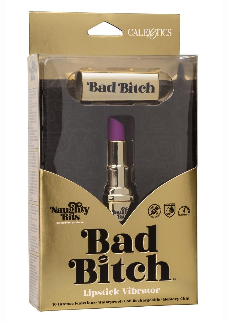 Bad Bitch Lipstick Rechargeable Vibrator by Naughty Bits