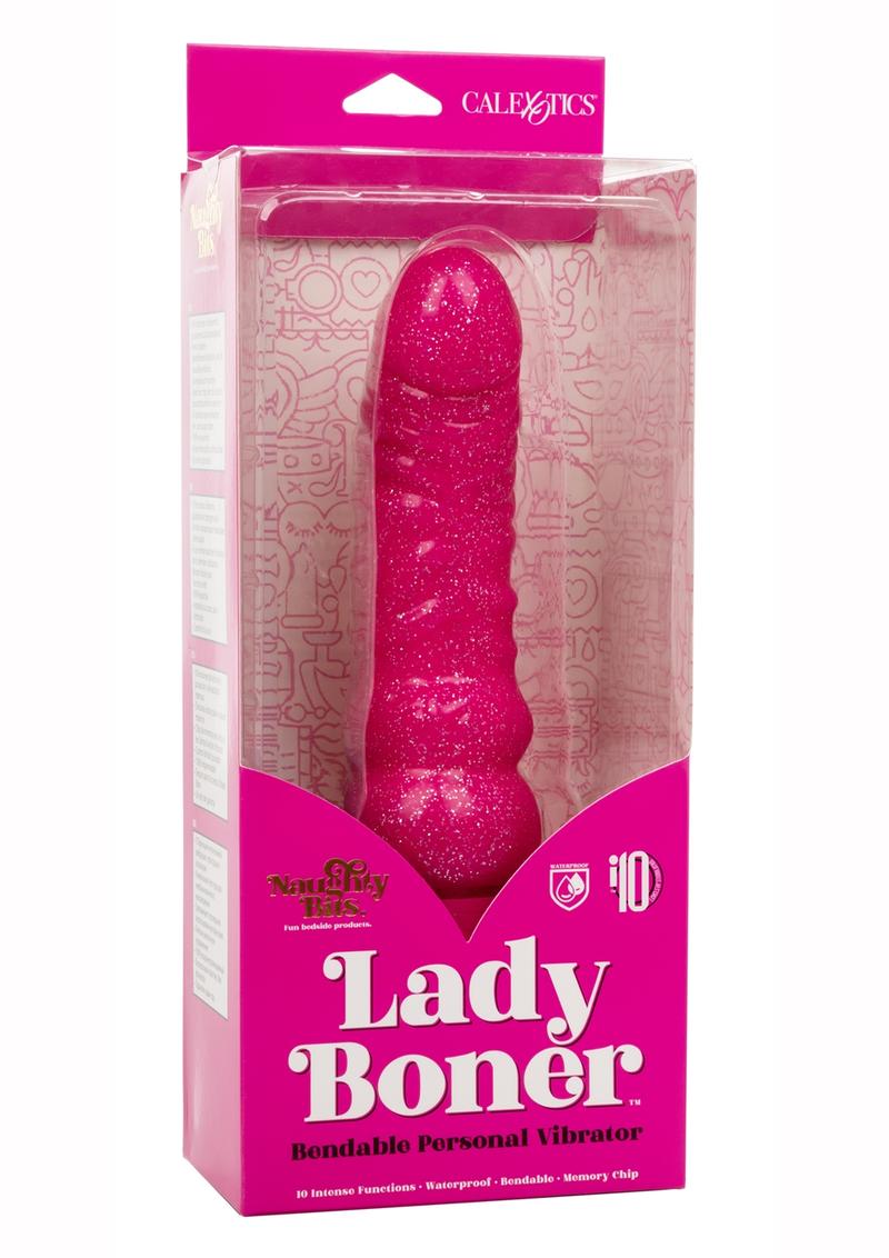 Naughty Bits Lady Boner Bendable Personal Vibrator 10 Functions