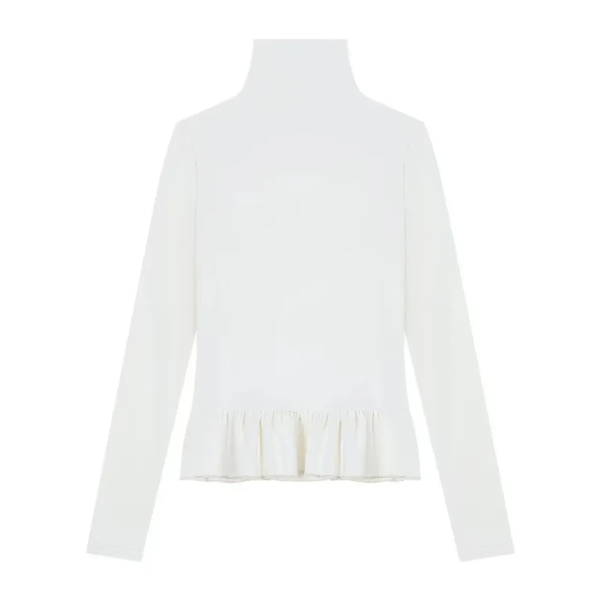 Navy Knit Cutout Sweater &amp; White Peplum Top – Harajuku Set