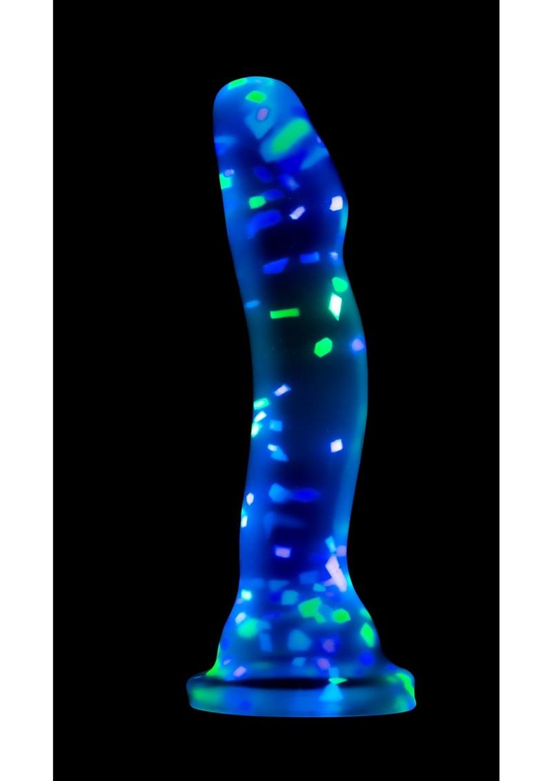 Neo Elite Hanky Panky Glow in the Dark Silicone Confetti Design Dildo