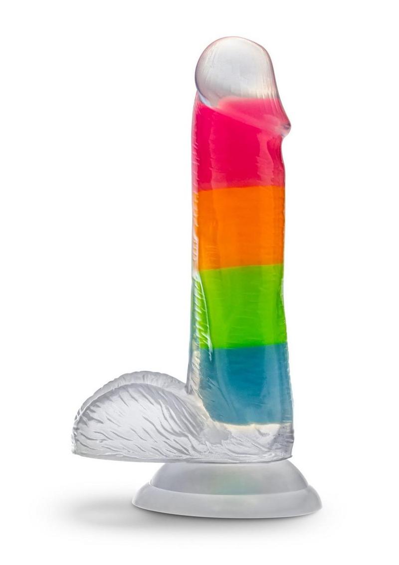 Neo Elite Rainbow Rave Glow-in-the-Dark Dildo
