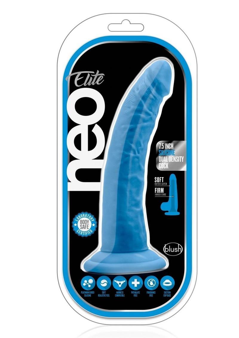 Neo Elite Dual-Density Blush Silicon And Harness Compatible Dildo