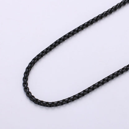 Neon Enamel Box Chain by Yard, Enamel Pop Chain Necklaces, Retro 1990 90s trend Style Chain Necklace Purple Pink Orange Blue White Yellow Green | ROLL-338 to ROLL-347 Clearance Pricing