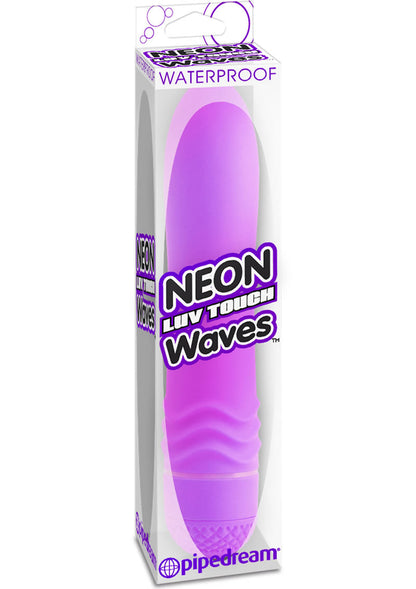 Neon Luv Touch Waves Waterproof Textured Vibrator