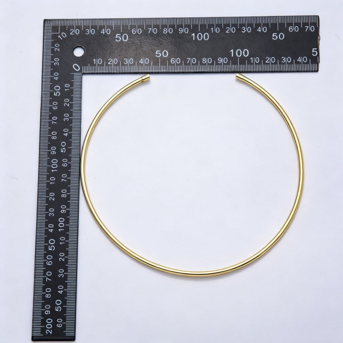 NEW 16K Gold Filled 3mm Tube Choker Floating Collar Necklace in Gold &amp; Silver| WA-00511 WA-00541