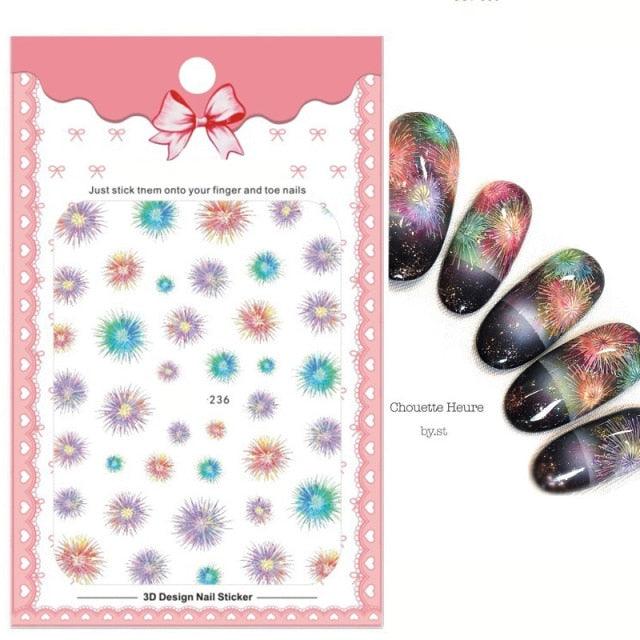 New 3D Self-Adhesive Lovely Red Lips Image Nails Stickers for Nails Sticker Decorations Manicure Valentine&