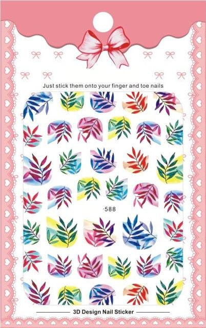 New 3D Self-Adhesive Lovely Red Lips Image Nails Stickers for Nails Sticker Decorations Manicure Valentine&