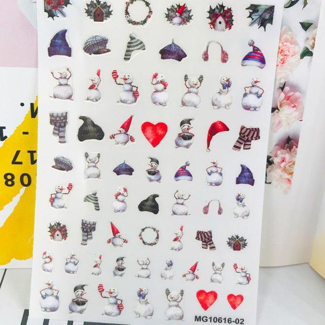 New 3D Self-Adhesive Lovely Red Lips Image Nails Stickers for Nails Sticker Decorations Manicure Valentine&