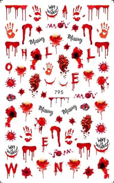 New 3D Self-Adhesive Lovely Red Lips Image Nails Stickers for Nails Sticker Decorations Manicure Valentine&
