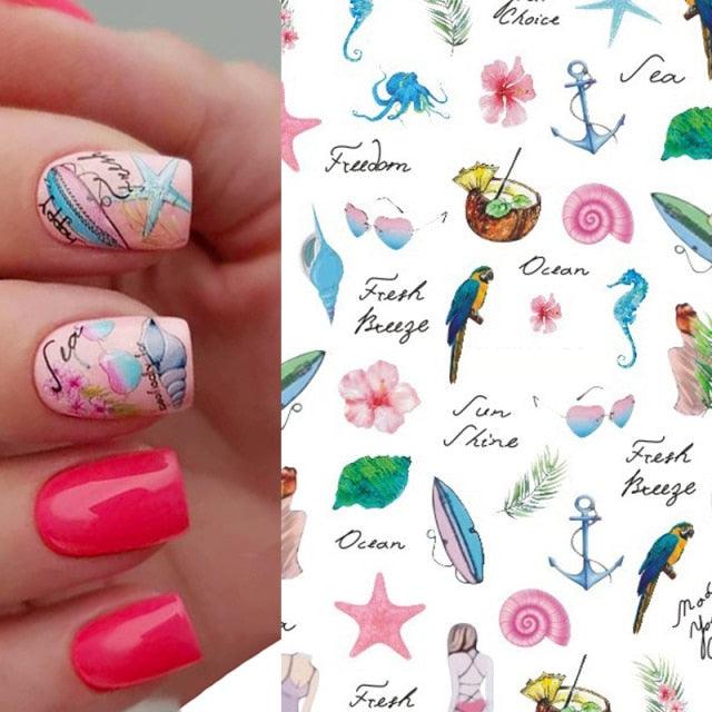 New 3D Self-Adhesive Lovely Red Lips Image Nails Stickers for Nails Sticker Decorations Manicure Valentine&