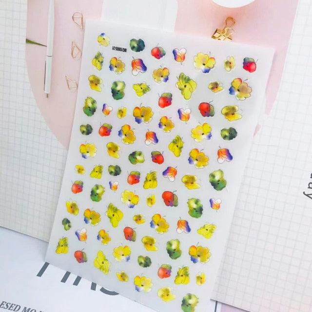 New 3D Self-Adhesive Lovely Red Lips Image Nails Stickers for Nails Sticker Decorations Manicure Valentine&
