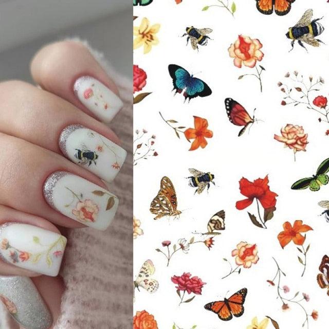 New 3D Self-Adhesive Lovely Red Lips Image Nails Stickers for Nails Sticker Decorations Manicure Valentine&