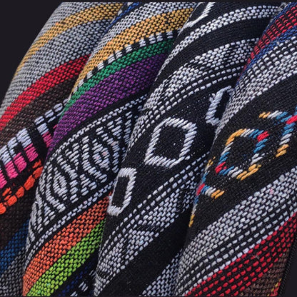 New Baja Blanket Car Steering Wheel Cover Linen Universal Elastic Flax Stripe Cool Interior Car Steering Wheel Cover Ethnic Style Car Accessories Steering Wheel Covers with Cloth for Women Breathable Anti Skid Better Grips Steering Wheel Cover Women