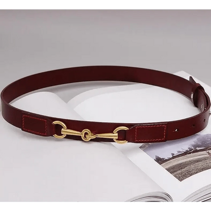 Simple Black Plain Leather Belt For Women Classic Thin Skinny Waistbands Casual Women Dress Belts