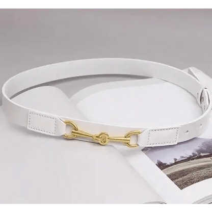Simple Black Plain Leather Belt For Women Classic Thin Skinny Waistbands Casual Women Dress Belts
