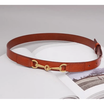 Simple Black Plain Leather Belt For Women Classic Thin Skinny Waistbands Casual Women Dress Belts