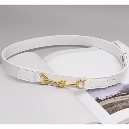 Simple Black Plain Leather Belt For Women Classic Thin Skinny Waistbands Casual Women Dress Belts