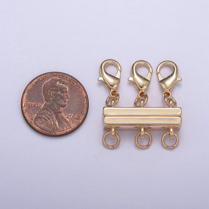 New Gold Magnetic Necklace Detangler, Multiple Strand Chain Necklace / Bracelet for Layering Stackable L-576~L-579 L-724