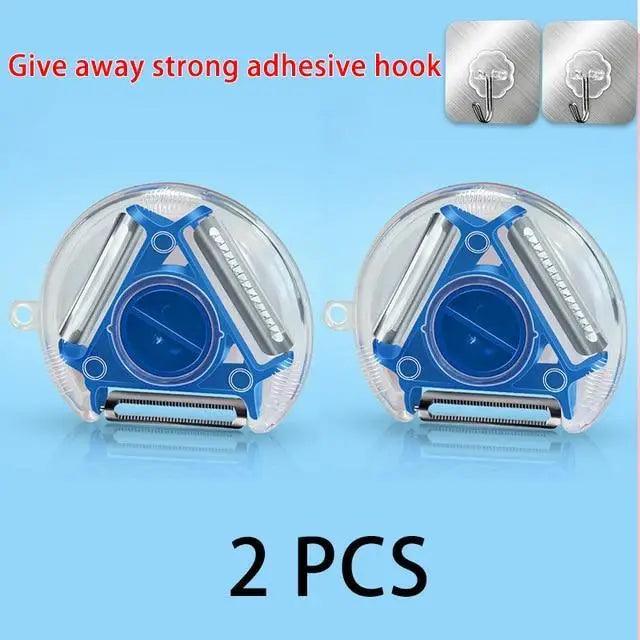 New Incredible Magic Trio Peeler Set Slicer Stainless Steel Peeler Shredder Cutter Multi Peel Blade Kitchen Tool