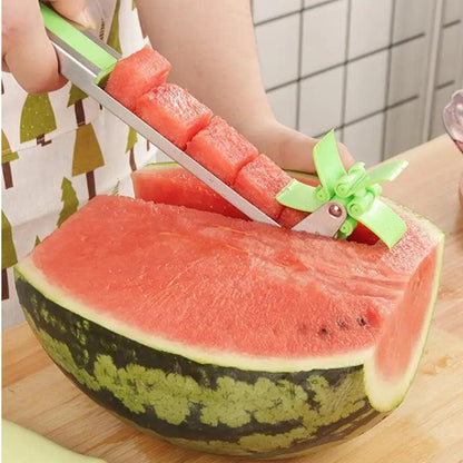 New Incredible Watermelon Cutter Multi Melon Knife Slicer Cutting Machine Stainless Steel Windmill Fruit Household Artifact Kitchen Tool