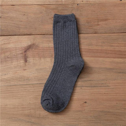 New Loose Solid Colors High School Girls Cute Socks Needles Knitting Cotton Scrunch Socks For Women