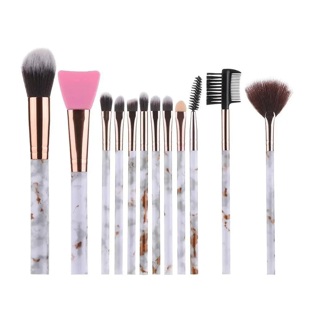 New Luxurious 12/8/5pcs Eye Lip Makeup Brushes Set Eyebrow Comb Eyelash Sponge Eyeshadow Silicone Face Mask Edge Control Brush Cosmetics
