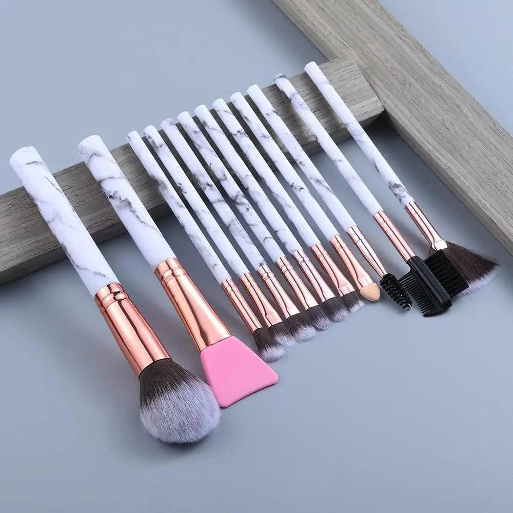 New Luxurious 12/8/5pcs Eye Lip Makeup Brushes Set Eyebrow Comb Eyelash Sponge Eyeshadow Silicone Face Mask Edge Control Brush Cosmetics