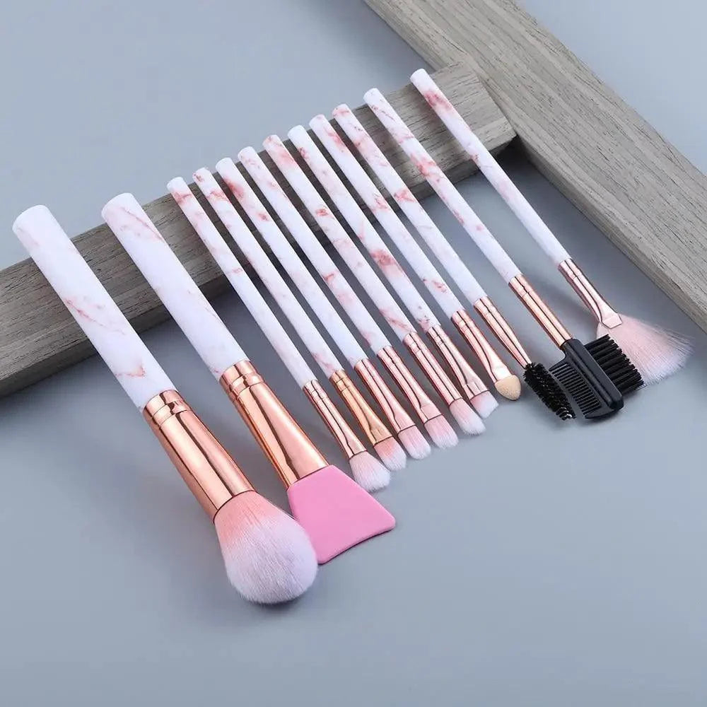 New Luxurious 12/8/5pcs Eye Lip Makeup Brushes Set Eyebrow Comb Eyelash Sponge Eyeshadow Silicone Face Mask Edge Control Brush Cosmetics