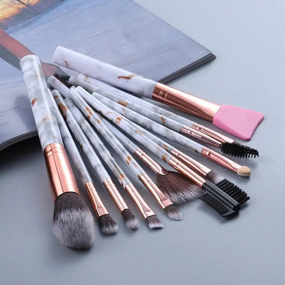 New Luxurious 12/8/5pcs Eye Lip Makeup Brushes Set Eyebrow Comb Eyelash Sponge Eyeshadow Silicone Face Mask Edge Control Brush Cosmetics