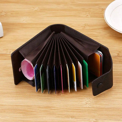 New Modern Fashion Unisex Business Leather Wallet Cool ID Credit Card Holder Name Cards Case Pocket Organizer Bag Multiple Card Slots Wallet Clip Very Light Wearable Clip