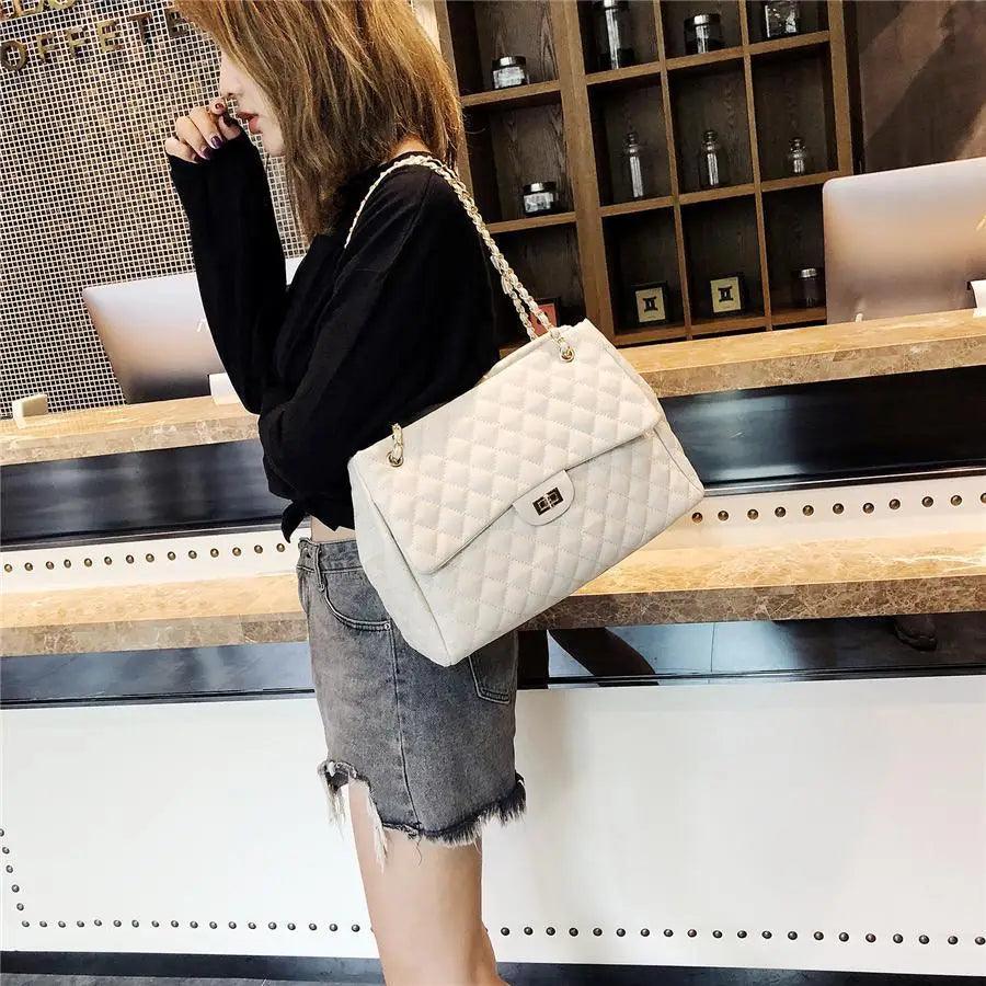 Women Pu Leather Shoulder Bag Fashionable Designer Luxury Female Large Capacity Crossbody Bag