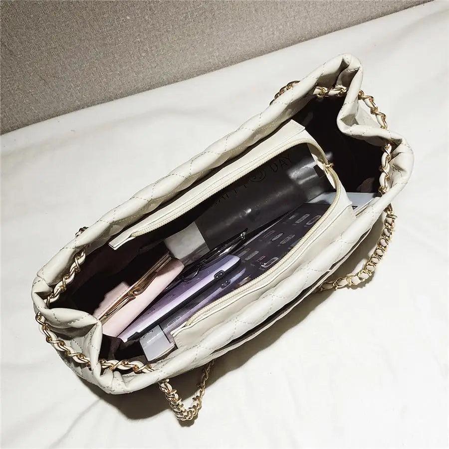 Women Pu Leather Shoulder Bag Fashionable Designer Luxury Female Large Capacity Crossbody Bag