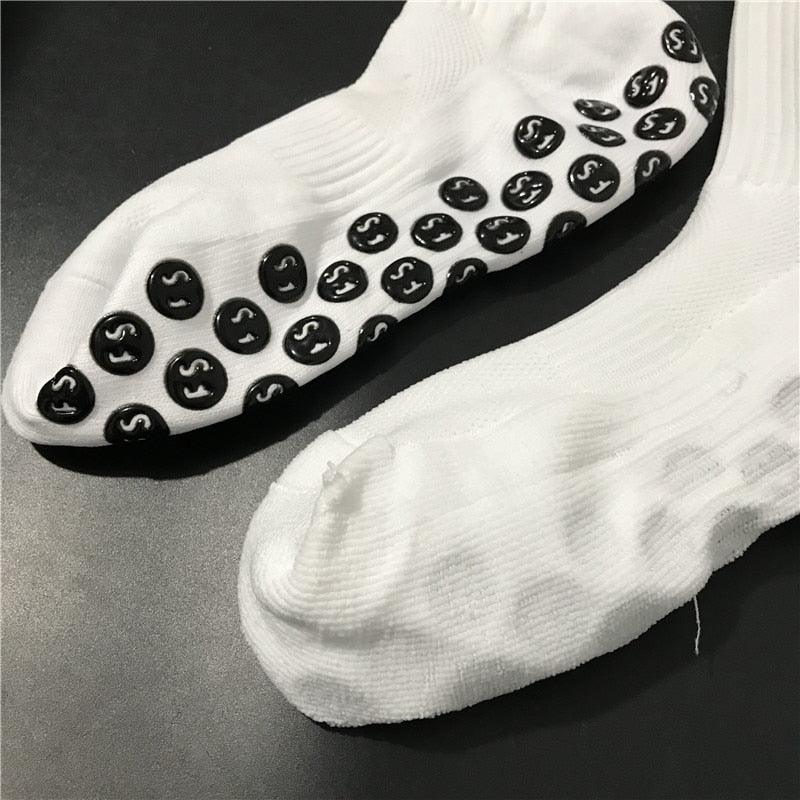 Unisex Cycling Socks Football Socks Round Silicone Suction Cup Grip Anti Slip Soccer Socks Sports Baseball Rugby Socks For Men And Women