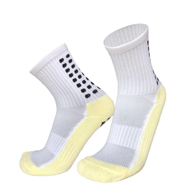Unisex Cycling Socks Football Socks Round Silicone Suction Cup Grip Anti Slip Soccer Socks Sports Baseball Rugby Socks For Men And Women