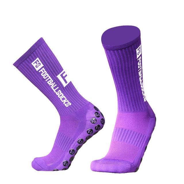 Unisex Cycling Socks Football Socks Round Silicone Suction Cup Grip Anti Slip Soccer Socks Sports Baseball Rugby Socks For Men And Women