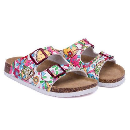 New Summer Beach Slippers Casual Double Buckle Non-slip Clogs Slides Women Slip On Flip Flop Women&