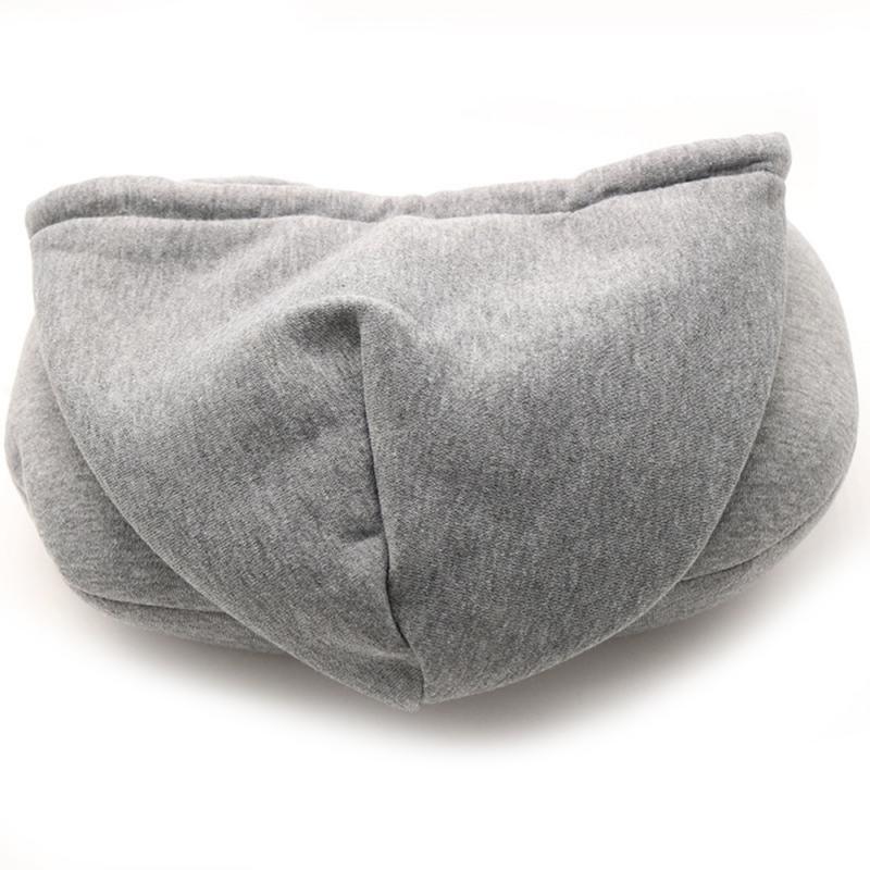 New Travel Hooded U-Shaped Pillow Cushion Car Office Airplane Head Rest Neck Neck Pillow Inflatable Travel Pillow Comfortably Supports The Head Support U-Shaped Luxury Memory Foam Neck Travel Pillow with Hoodie Neck Pillow